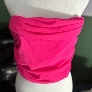 Forever 21 Hot Pink Strapless Corset Top
